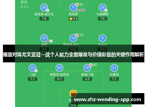 福登对阵尤文亚冠一战个人能力全面爆发与价值彰显的关键作用解析 福登对阵尤文亚冠一战个人能力全面爆发与价值彰显的关键作用解析